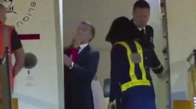 Emmanuel Macron bouscul? par Brigitte Macron-stock-foto