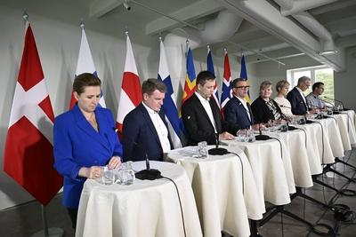 Nordic Prime Ministers Summer Meeting at Paimio Sanatorium-stock-photo