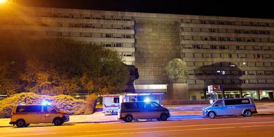 Polizeieinsatz am Marx-stock-foto