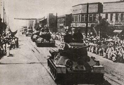 The invasion of Seoul by the North Korean military. June 28th, 1950. The strategic invasion let them occupy Seoul in onl-stock-foto