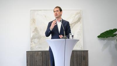 20250527 Stellungnahme von ehem. Bundeskanzler Kurz nach Freispruch-stock-foto