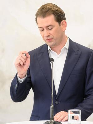 20250527 Stellungnahme von ehem. Bundeskanzler Kurz nach Freispruch-stock-foto