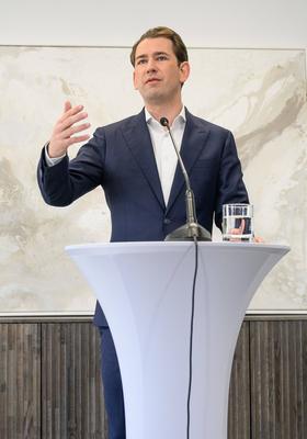 20250527 Stellungnahme von ehem. Bundeskanzler Kurz nach Freispruch-stock-foto