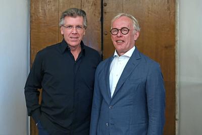 Konzertabend des Operns?ngers Thomas Hampson und des Organisten Martin Haselb?ck, in der Stadtpfarrkirche St. Nikolaus-stock-foto