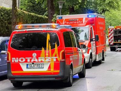 11-J?hriges Kind st?rzt 3 Meter in die Tiefe und wird schwer verletzt - Gladbeck Linnerott-stock-foto