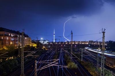 Gewitter in Berlin-stock-foto