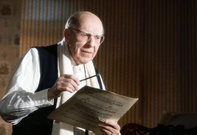 Robert Stolz, ?sterreichischer Komponist und Dirigent, Deutschland ca. 1970. Austrian composer and conductor Robert Stol-stock-foto