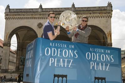 PR Termin Klassik am Odeonsplatz mit Martin Grubinger und Thomas Hampson, Muenchen 05.06.2013-stock-foto