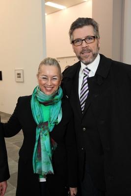 Ausstellung 21 er Haus FOTOS Wien 21er Haus 29 01 2013 Andrea HERBERSTEIN Thomas HAMPSON Fotos ?-stock-foto
