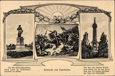 Fehrbellin in Brandenburg, Denkmal, S?ule, Schlacht von Fehrbellin *** Fehrbellin in Brandenburg, monument, column, batt-stock-photo
