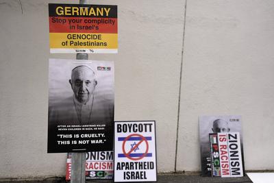 Protest against Germany by the Palestine Solidarity Campaign in Cape Town, South Africa-stock-foto