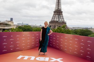 Premiere du film 'And just like that that...' devant la tour Eiffel-stock-foto