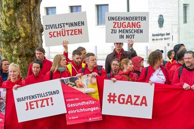 Hilfsorganisationen fuer die Wahrung des humanitaeren Voelkerrechts-stock-foto