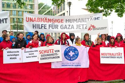 Hilfsorganisationen fuer die Wahrung des humanitaeren Voelkerrechts-stock-foto