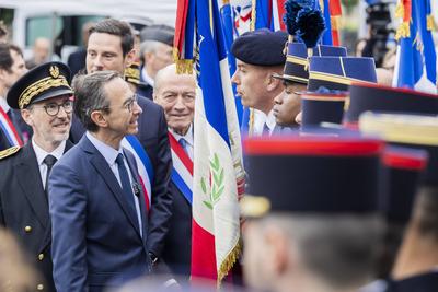 Inauguration ceremony for the statue of Colonel Arnaud Beltrame-stock-foto