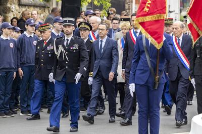 Inauguration ceremony for the statue of Colonel Arnaud Beltrame-stock-foto