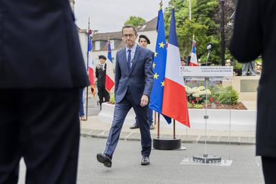 Inauguration ceremony for the statue of Colonel Arnaud Beltrame-stock-foto