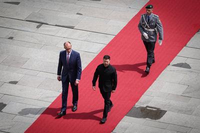 Berlin, Bundeskanzler Friedrich Merz trifft Wolodymyr Selenskyj-stock-photo