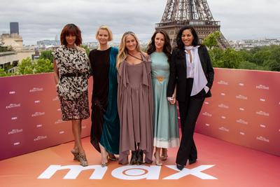 Premiere du film 'And just like that that...' devant la tour Eiffel-stock-foto