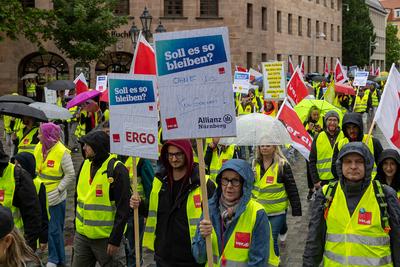 verdi Warnstreik der Versicherungsbranche - Privates Versicherungsgewerbe, N?rnberg, 28.05.2025-stock-photo