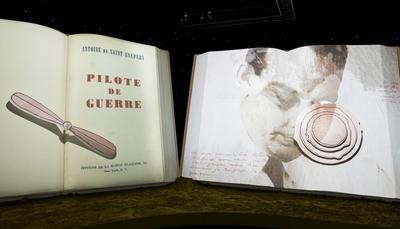L exposition Antoine de Saint-Exupery, premiere mondiale a la Sucriere a Lyon, a reouvert ses portes le 19 mai 2021 jus-stock-photo