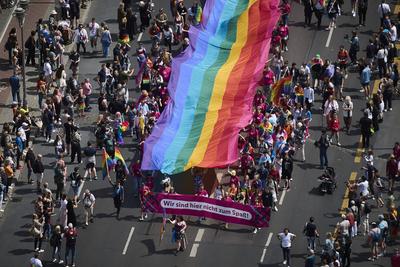Berlin Pride - CSD Impressionen vom 45. Christopher Street Day Berlin Pride am 22.07.2023 in Berlin. Im Bild: Teilnehmer-stock-photo