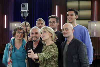 Judith Gr?mmer, Gesine Cukrowski, Achim Oecal, Micky Beisenherz, Susan Link, Chris Tall, Christian Berkel, San Diego Pooth-stock-foto