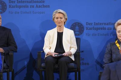 Verleihung des Internationalen Karlspreis 2025 in Aachen-stock-foto