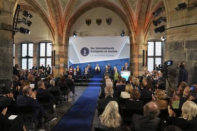 Verleihung des Internationalen Karlspreis 2025 in Aachen-stock-foto