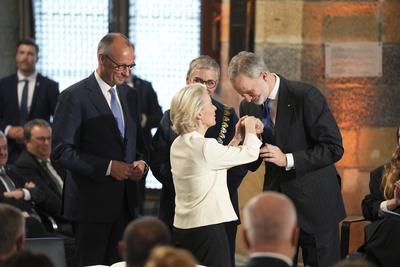 Verleihung des Internationalen Karlspreis 2025 in Aachen-stock-foto