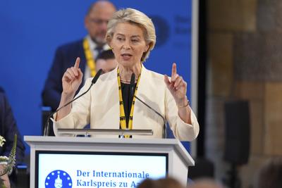 Verleihung des Internationalen Karlspreis 2025 in Aachen-stock-foto
