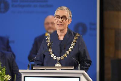 Verleihung des Internationalen Karlspreis 2025 in Aachen-stock-foto