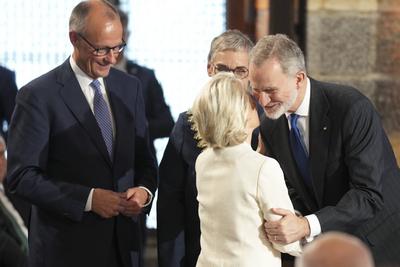 Verleihung des Internationalen Karlspreis 2025 in Aachen-stock-foto