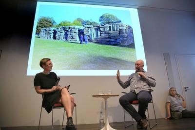 22 08 2019 M?nster Sean Scully bei einer Vortragsveranstaltung im Westf?lischen Landesmuseums f?r K-stock-foto