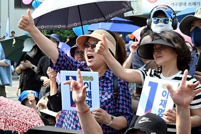 Democratic Party?s presidential election candidate Lee Jae-myung campaign in South Korea-stock-photo