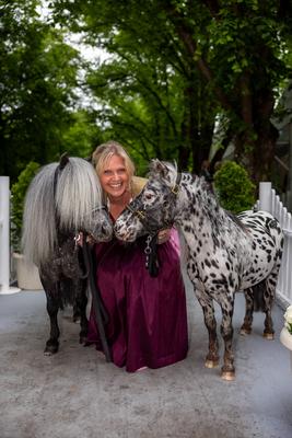 Kerstin von der Linden mit den Shetland Pony Duke gepunktet Mini Pony impossible 29.05.2025 Welcome Abend beim Pferd Int-stock-foto