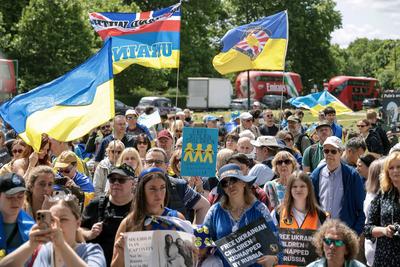 March for the Children of Ukraine-stock-photo