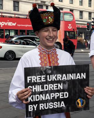 March for the Children of Ukraine-stock-photo