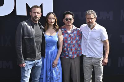 Ben Affleck, Catalina Sandino Moreno, Steven Yeu, Matt Damon-stock-foto