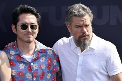 Steven Yeun, Matt Damon-stock-foto