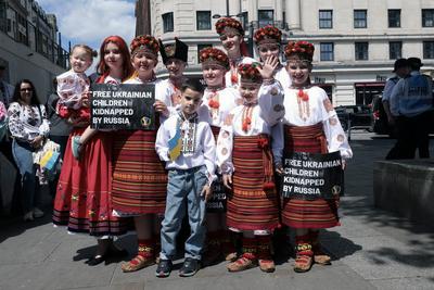 March for the Children of Ukraine-stock-photo