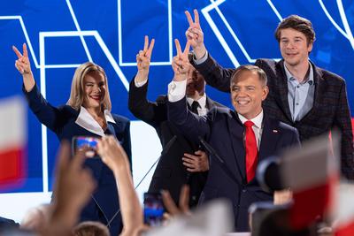 PRESIDENTIAL ELECTIONS 2025 - SECOND ROUND OF PRESIDENTIAL ELECTIONS IN POLAND-stock-photo