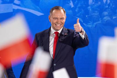 PRESIDENTIAL ELECTIONS 2025 - SECOND ROUND OF PRESIDENTIAL ELECTIONS IN POLAND-stock-photo