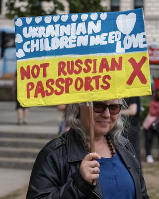 March for the Children of Ukraine-stock-photo