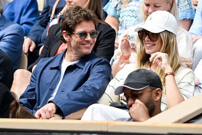Internationaux de Roland Garros. People en tribunes 1er juin-stock-foto