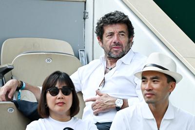 Internationaux de Roland Garros. People en tribunes 1er juin-stock-foto