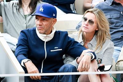 Internationaux de Roland Garros. People en tribunes 1er juin-stock-foto