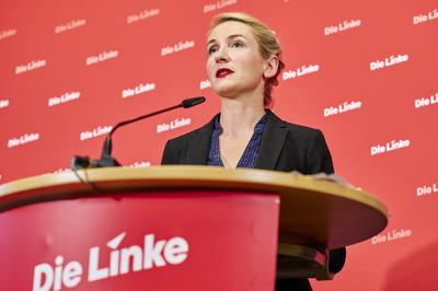 Ines Schwerdtner (Die Linke) Parteivorsitzende-stock-foto