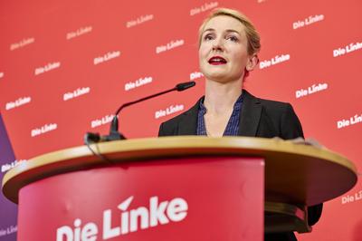Ines Schwerdtner (Die Linke) Parteivorsitzende-stock-foto