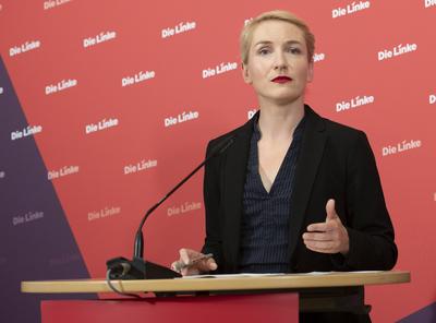 Ines Schwerdtner (Die Linke) Parteivorsitzende-stock-foto